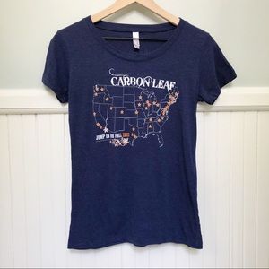Carbon Leaf Band Navy 2013 Tour Graphic T-Shirt